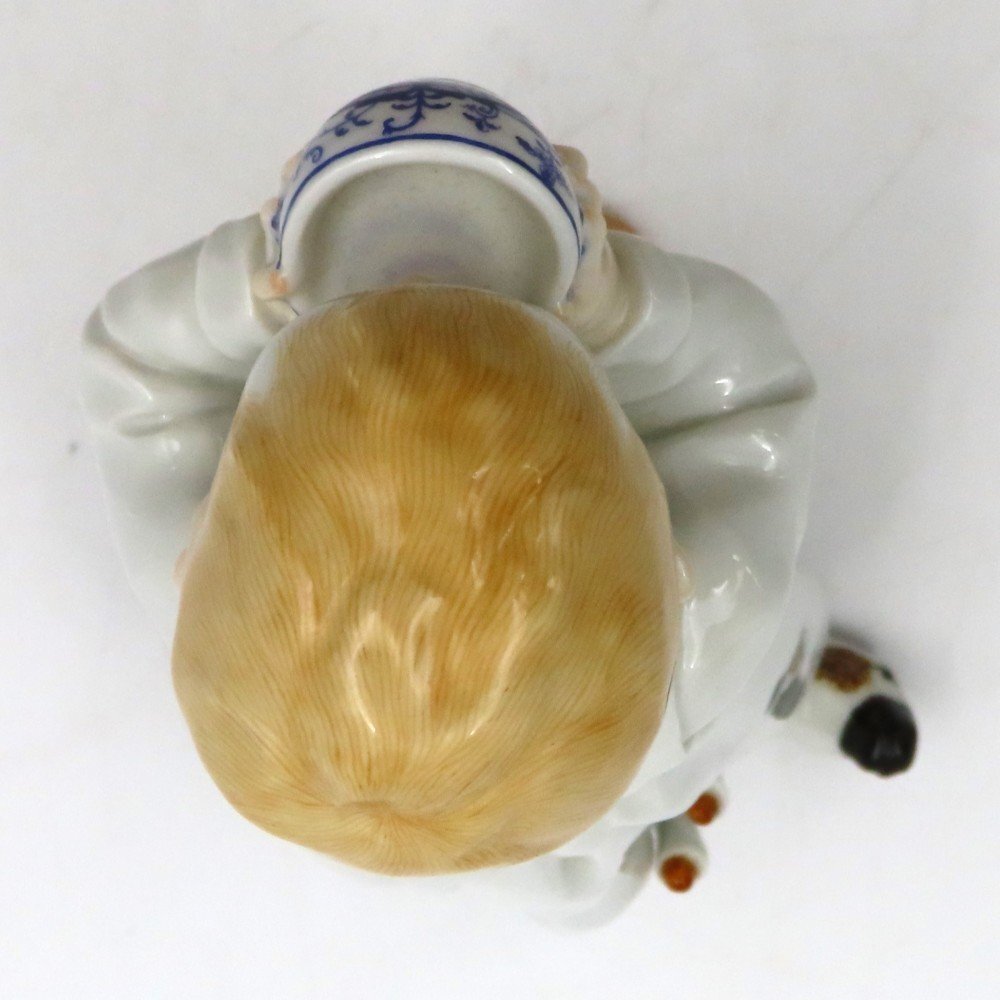 1円～ 限定 Meissen マイセン 人形 ヘンチェルの子供「ミルクを飲む子供」No73364 フィギュリン ※同梱不可 y172-2569373【Y商品】_画像6