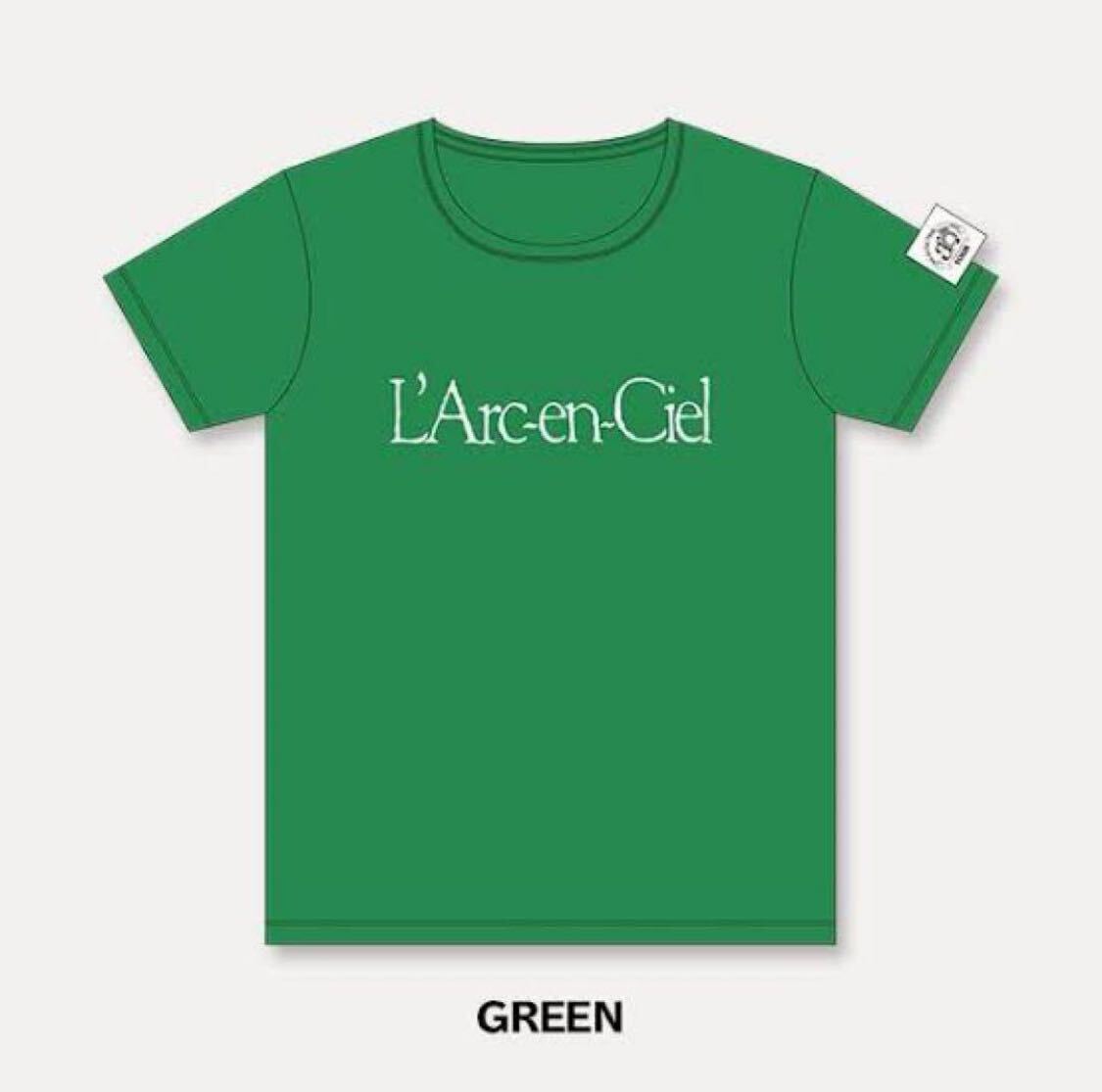 完売品 FC限定品 ■新品■ L'Arc~en~Ciel 旧ロゴ 初期ロゴ Tシャツ FREESIZE ラルクアンシエル HYDE オーバーサイズ ブルー 緑 グリーン