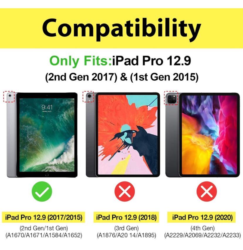 ProCase iPad Pro 12.9ケース BB1083 PUカバー スタンド機能 ビンテージデザイン 適用機種：iPad Pro 12.9 (2015 / 2017) (ティール)の画像2
