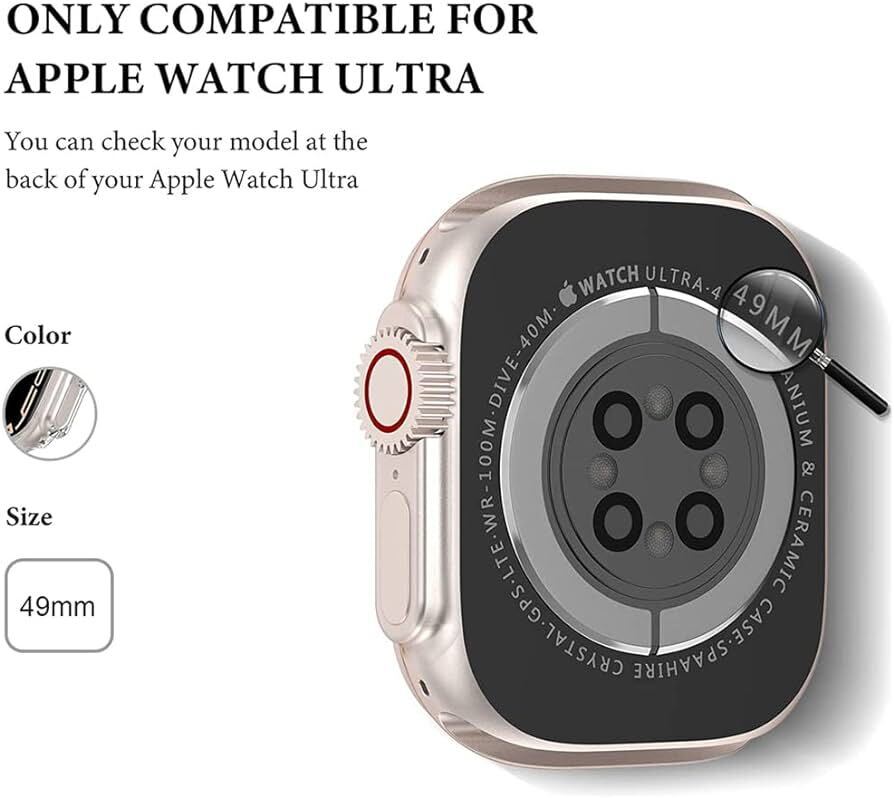 Apple Watch Ultra ケース BB1084 apple watch 8 45mm 3個入り 耐衝撃 PC バンパー(Color : Black, Size : Series 8 45mm)の画像4