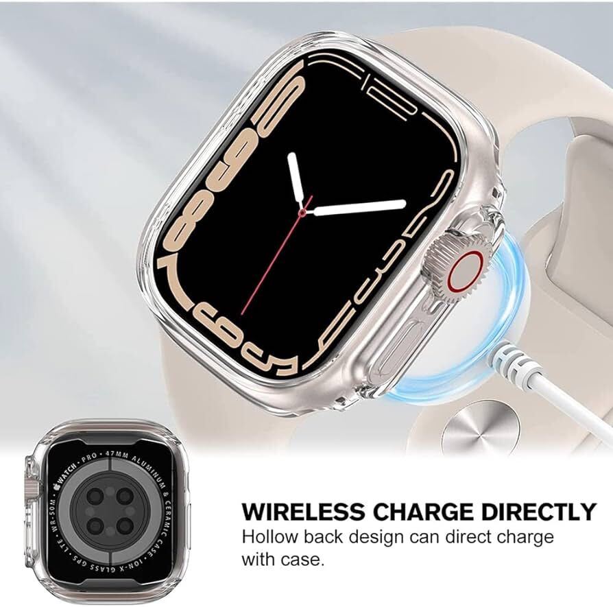 Apple Watch Ultra ケース BB1084 apple watch 8 45mm 3個入り 耐衝撃 PC バンパー(Color : Black, Size : Series 8 45mm)の画像3