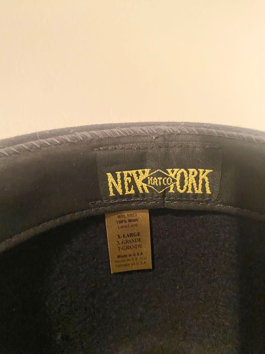 ニューヨークハット NEW YORK HAT 黒 black 中折れハット XL カジュアル フォーマル
