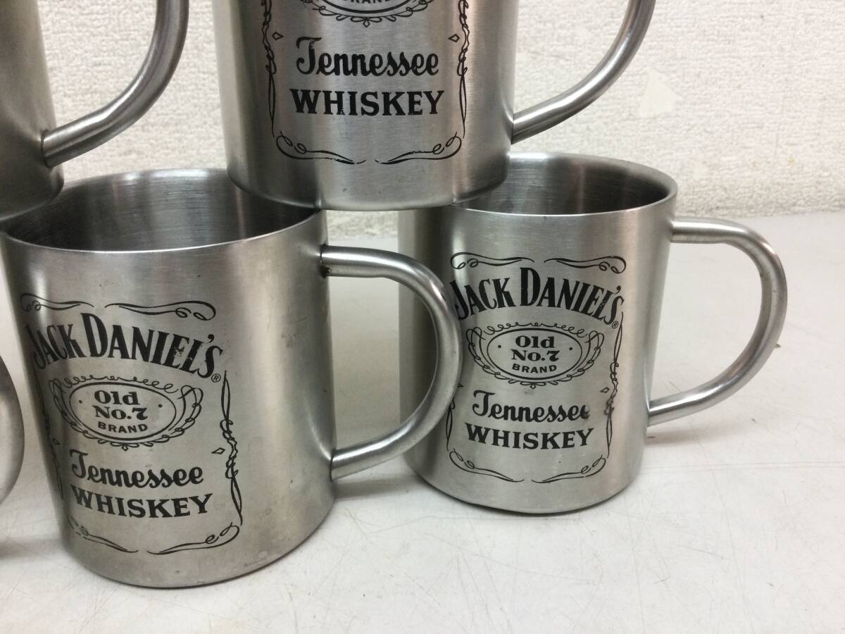 JACK DANIELS ジャックダニエル ステンレス マグカップ 6個 テネシーウィスキー 非売品 レア カップグラスの画像4