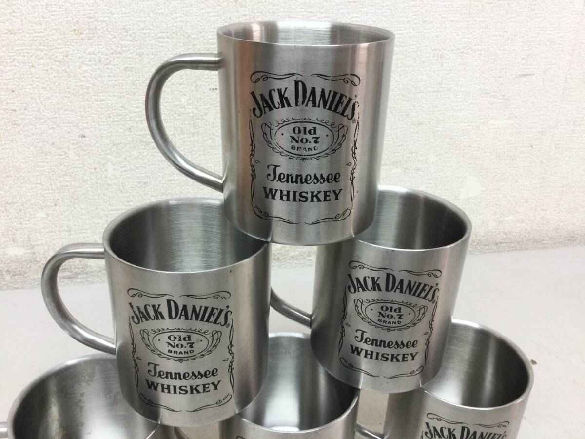 JACK DANIELS ジャックダニエル ステンレス マグカップ 6個 テネシーウィスキー 非売品 レア カップグラスの画像5