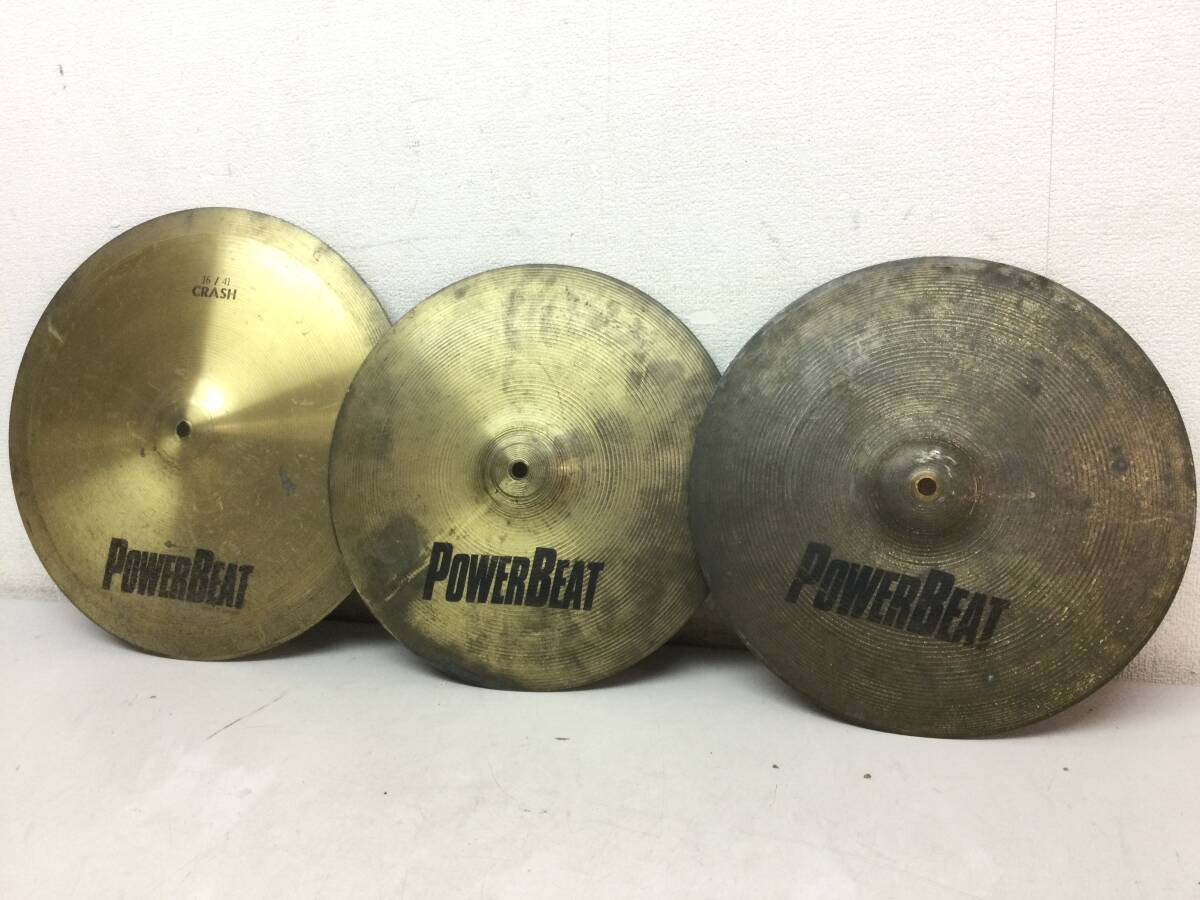 POWER BEAT パワービート シンバル HI-HAT 14/35cm CRASH 16/41cmの画像1