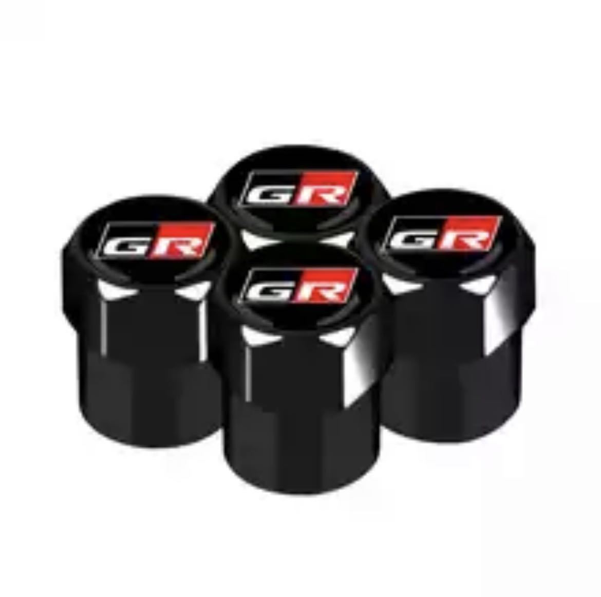 トヨタ GR Gazoo Racing (ガズーレーシング） ブラック　エアーバルブキャップ ヤリス、86 、スープラ　エアバルブキャップ_画像1