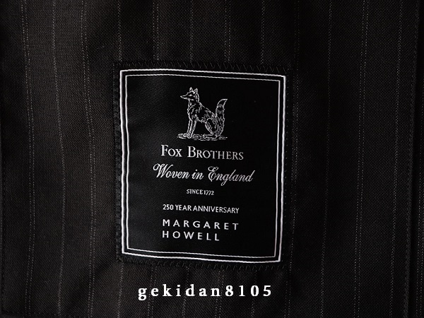 MARGARET HOWELL × FOX BROTHERS マーガレットハウエル 2022 限定 ジェットポケット ジャケット 85,800円 極美品_画像8