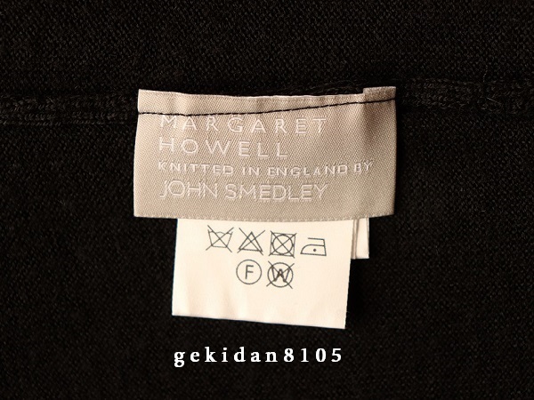 MARGARET HOWELL × JOHN SMEDLEY マーガレットハウエル 2020 新型 タートルネック ニット 黒 イギリス製 47,300円 極美品_画像7