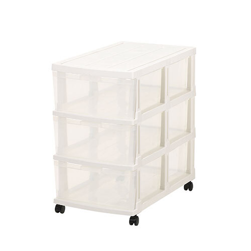  кейс для хранения выдвижной ящик ширина 40 место хранения box модный грудь ящик для одежды шкаф living с роликами . сделано в Японии белый 3 уровень 