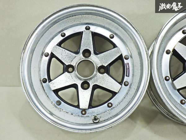 【 希少品!! 】 SSR Sスピードスター ロンシャン XR4 15インチ 7J +9 PCD 114.3 4H ホイール 2本 レビン トレノ ハコスカ サニトラ 棚40D_画像4