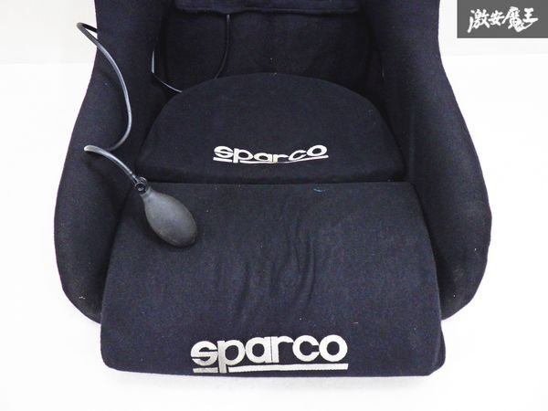【 売り切り 】SPARCO スパルコ Pro2000 汎用 フルバケットシート フルバケ サイド止め クッション パット ランパーサポート ブラック 棚42_ランパーサポート付き