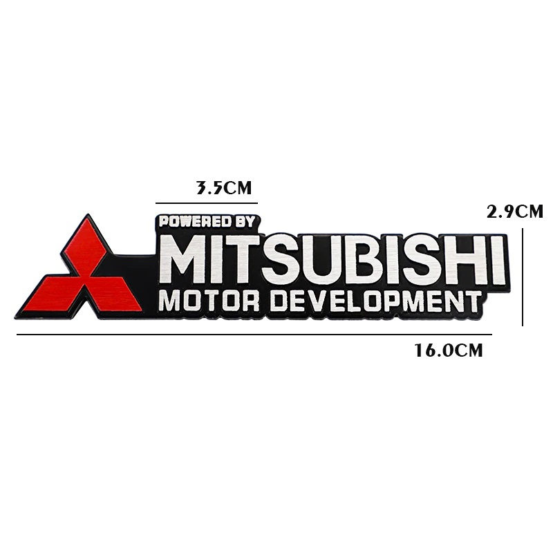 【送料込】MITSUBISHI(三菱) 3Dエンブレムプレート 縦2.9cm×横16cm×厚さ1ｍｍ アルミ製 デリカ アウトランダー ランサー エクリプス_画像1
