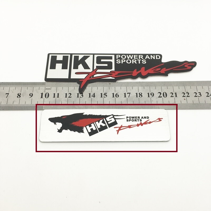 【送料込】HKS 3Dエンブレムプレート2 縦2.6cm×横10.2cm アルミ製 チューニング カスタム エッチ・ケー・エス_画像2