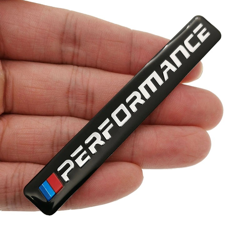 【送料込】BMW PERFORMANCE エンブレムプレート ブラック 縦1.2m×横8.5cm アルミ製 BMW パフォーマンス　_画像1