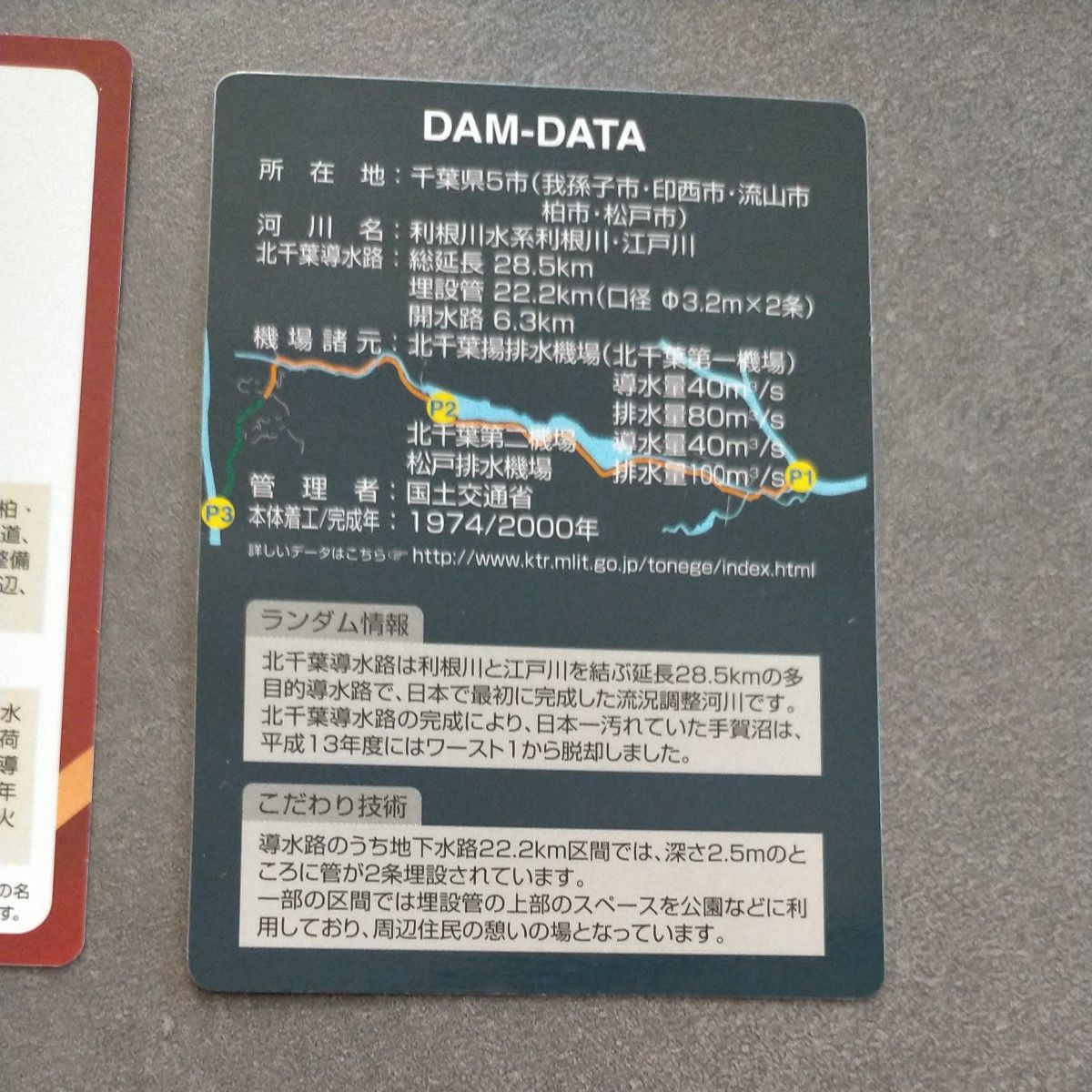ダムカード　3枚　千葉県誕生１５０周年　手賀沼　北千葉導水路