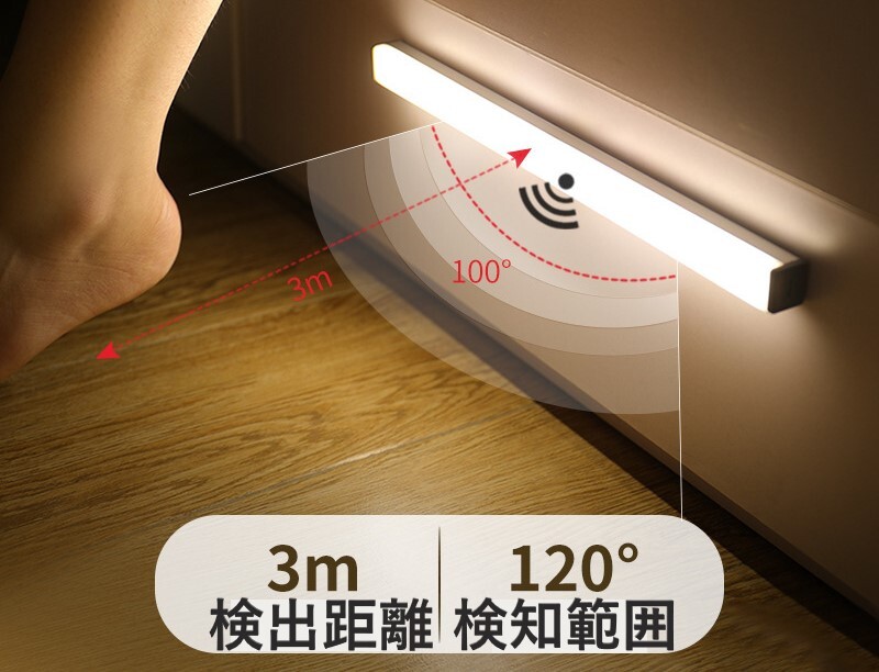  sensor light person feeling LED interior entranceway closet lighting USB charge daytime white color 2 piece 20cm. under toilet roof reverse side loft human body perception wiring un- necessary ceiling wall 