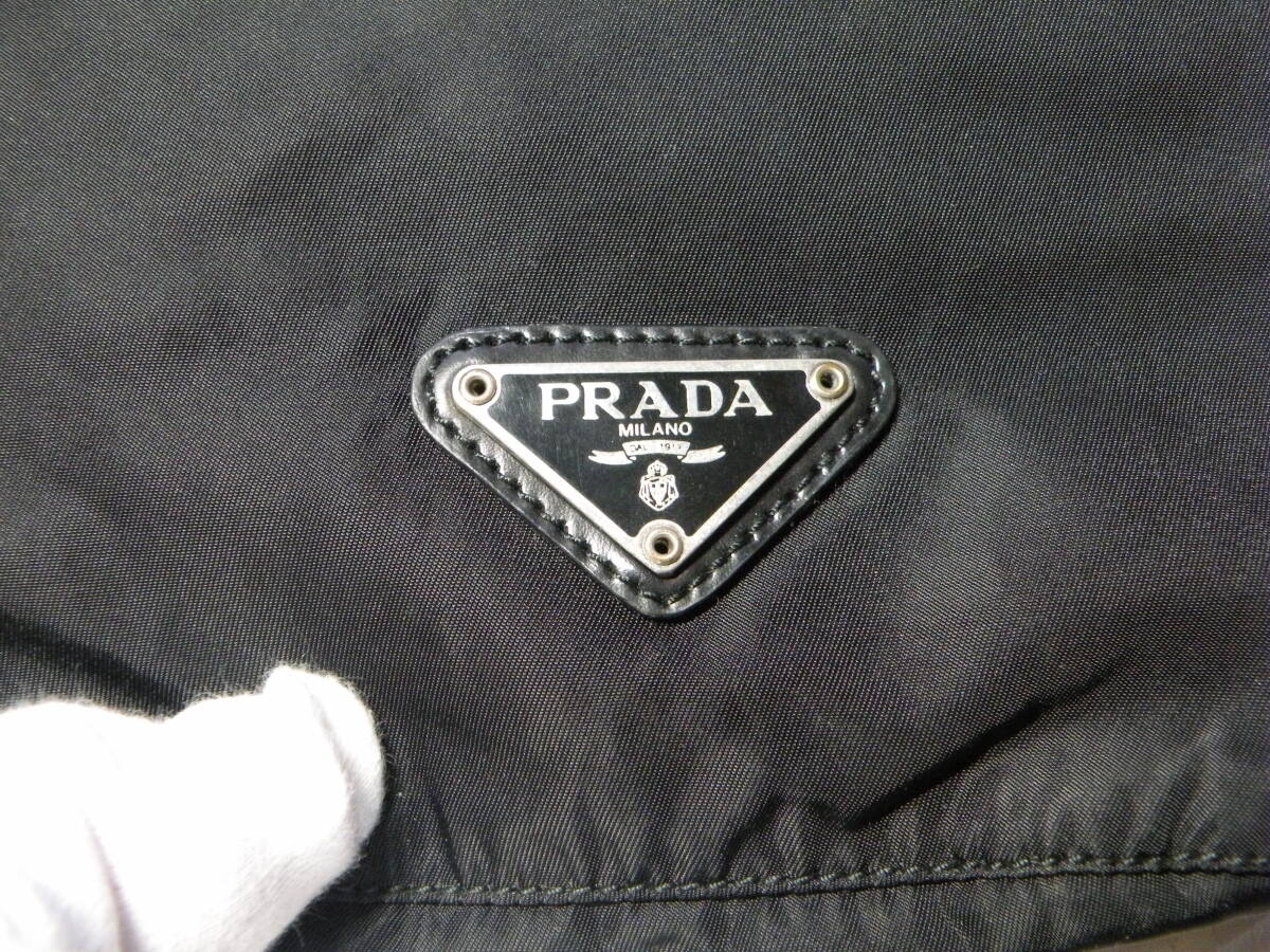  PRADA プラダ 巾着 ポーチ ナイロン 小物入れ 黒_画像8