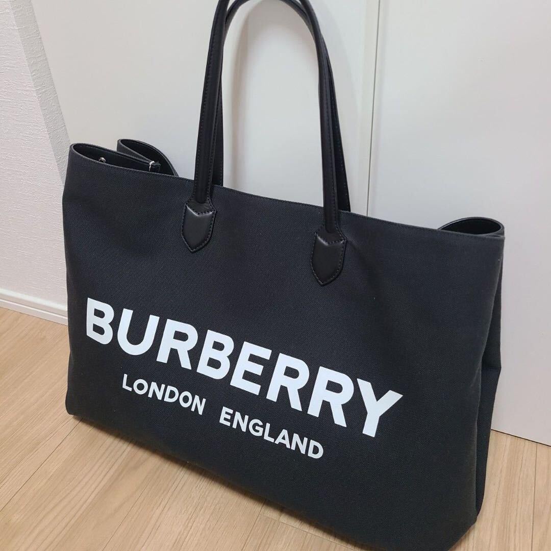 超美品　バーバリー　ロゴ　キャンバス　 トートバッグBURBERRY トートバッグ_画像2