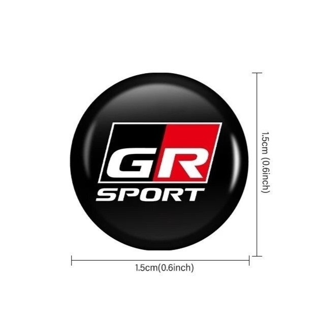 GR SPORT TOYOTA GAZOO Racing トヨタ ガズー レーシング 3D クリスタルエンブレム 15mm 鍵穴マーク 鍵穴隠し キーレス 内装 TRD e_画像4