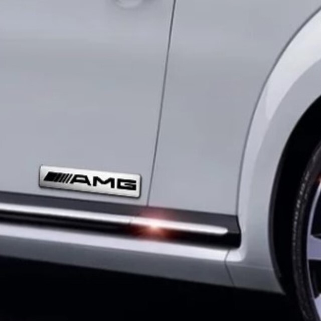 Mercedes-Benz メルセデスベンツ AMG 3D アルミ エンブレム プレート 12x2.6cm リア トランク フェンダー バッジ ステッカー k_画像8