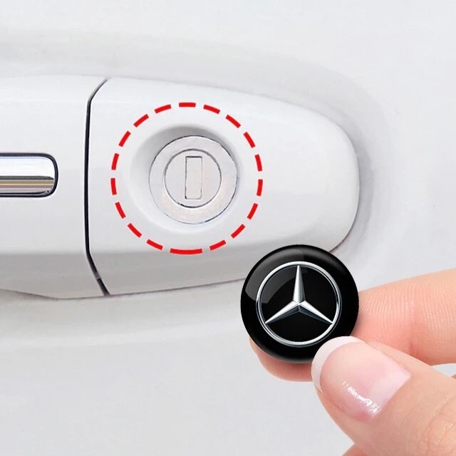 Mercedes Benz メルセデスベンツ 3D クリスタルエンブレム 14mm 鍵穴マーク 鍵穴隠し キーレス PETRONAS ペトロナス eの画像1