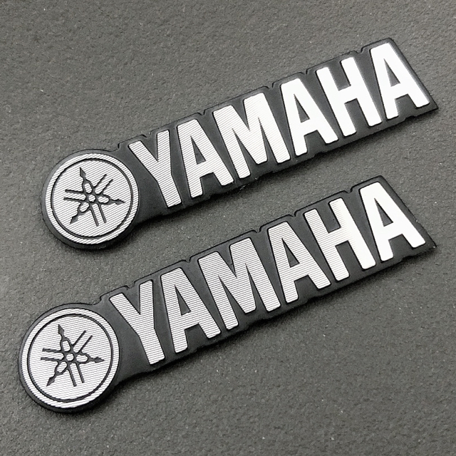 YAMAHA Yamaha aluminium emblem plate silver / black c