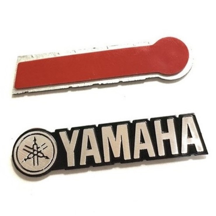 YAMAHA Yamaha aluminium emblem plate silver / black c