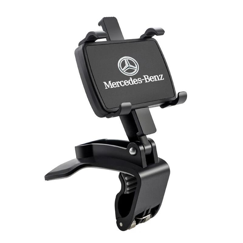 Mercedes-Benz メルセデスベンツ ダッシュボード バックミラー サンバイザー スマートフォン スマホ ホルダー 360°回転 ブラック AMG n_画像1
