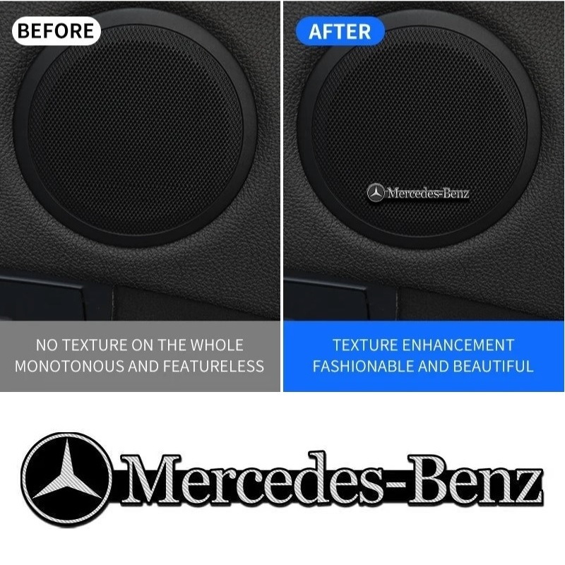 Mercedes Benz メルセデスベンツ AMG アルミ エンブレム プレート バッジ ステッカー シルバー/ブラック e_画像8