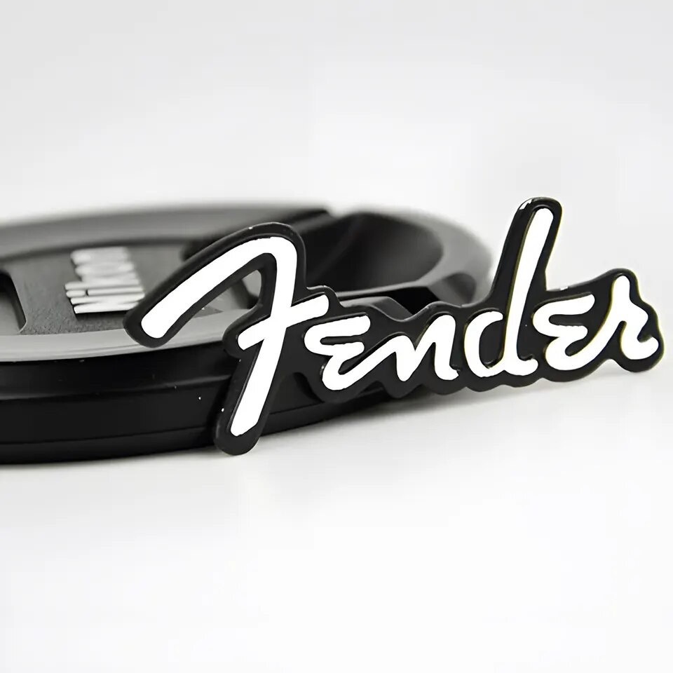 Fender フェンダー アルミ エンブレム プレート シルバー/ブラック eb_画像8