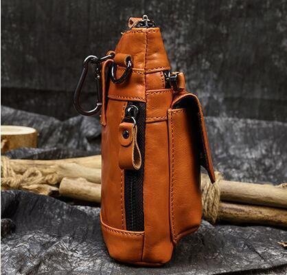  popular beautiful goods * for man cow leather waist bag fashion shoulder bag belt attaching shoulder bag mobile bag 