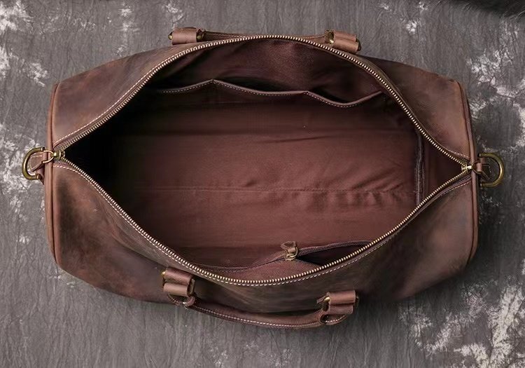  high quality * men's original leather travel bag leather traveling bag travel bag Golf bag sport bag high capacity travel business trip for leather bucket bag 