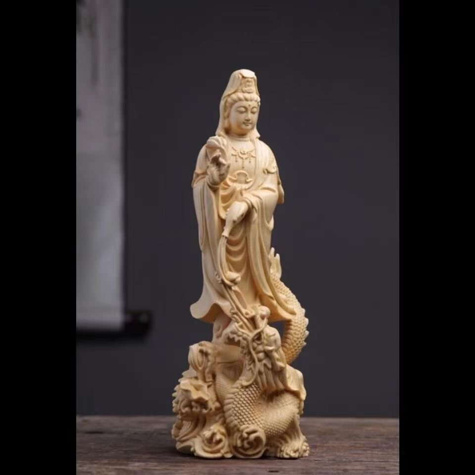  finest quality quality tree carving better fortune feng shui . dragon . sound image ge sculpture handicraft high class natural tsuge tree carving feng shui goods present 