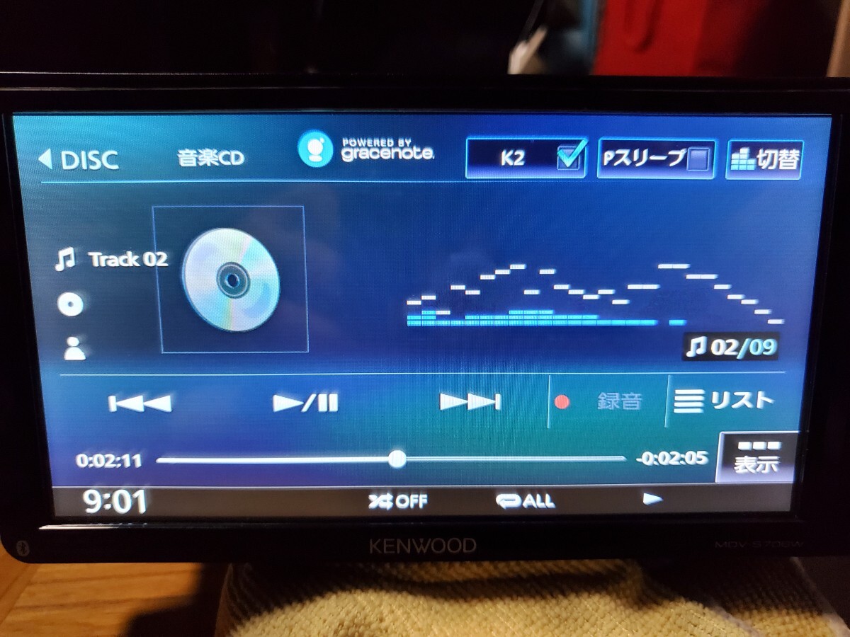 KENWOOD ケンウッド MDV-S706W フルセグ DVD CD SD Bluetooth メモリーナビ 2019年製_画像6