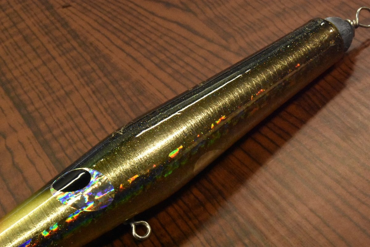 【程度良好美品★】貝田ルアー トランペット300 Shell Shaping Lures Trampet 300 キャスティングプラグ ポッパー 青物 ヒラマサ 等（CKN_Oの画像4