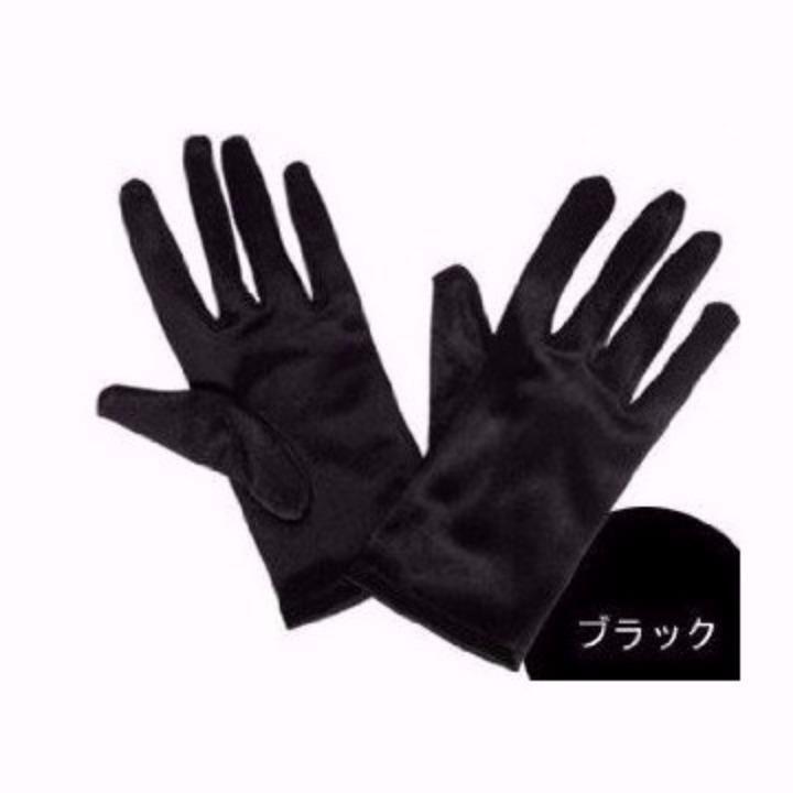  free shipping B84 formal satin Short gloves black sunburn measures simple pretty 