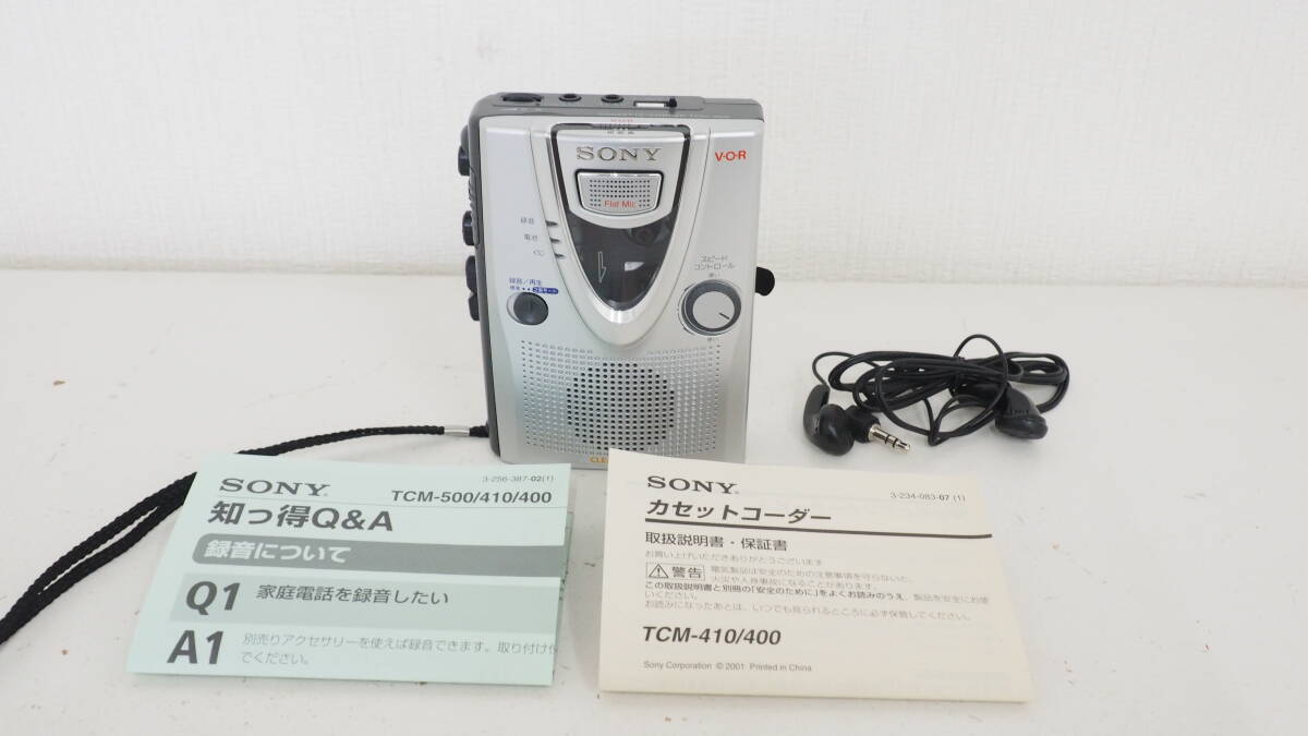 SONY TCM-400 カセット ボイスレコーダー 動作品 美品_画像1