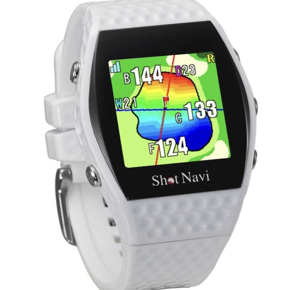 新品未使用 ショットナビ インフィニティ GPS ゴルフナビウォッチ 腕時計タイプ ホワイトの画像1