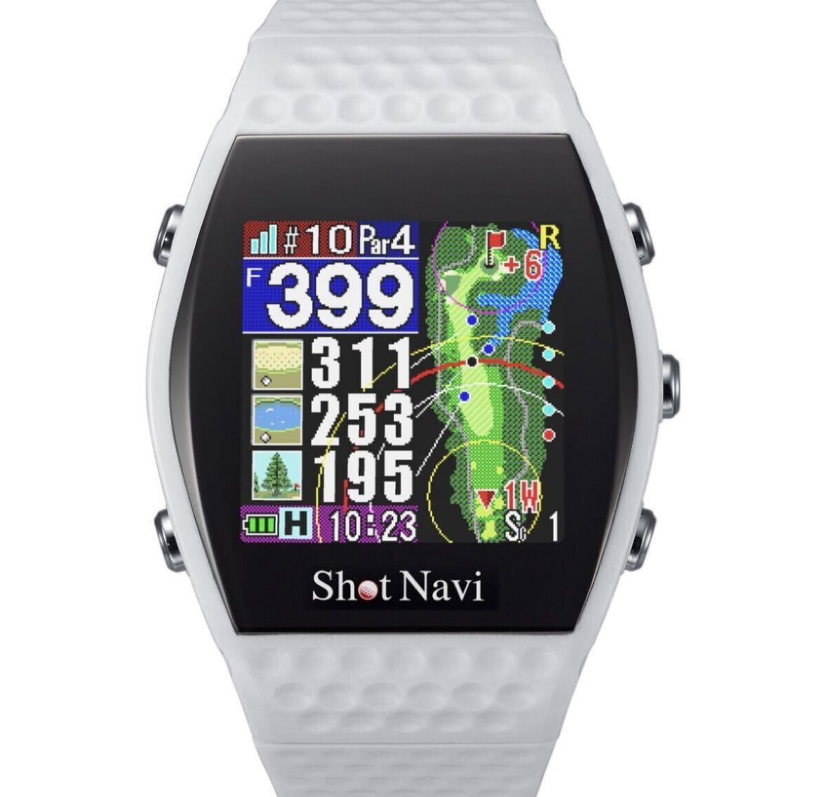 新品未使用 ショットナビ インフィニティ GPS ゴルフナビウォッチ 腕時計タイプ ホワイトの画像5