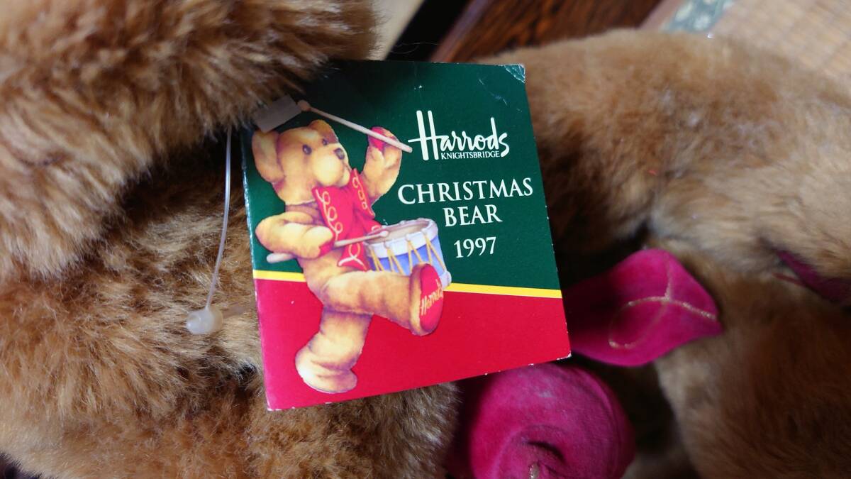 ぬいぐるみ テディベア ハロッズ クリスマスベア 1997年の画像3