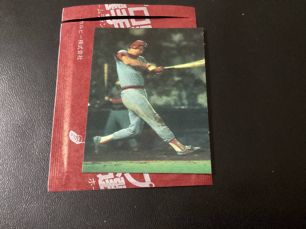 未開封開封品 カルビー79年 ギャレット（広島） V2 セントラルリーグ チャンピオン プロ野球カード 美品 レアブロックの画像1