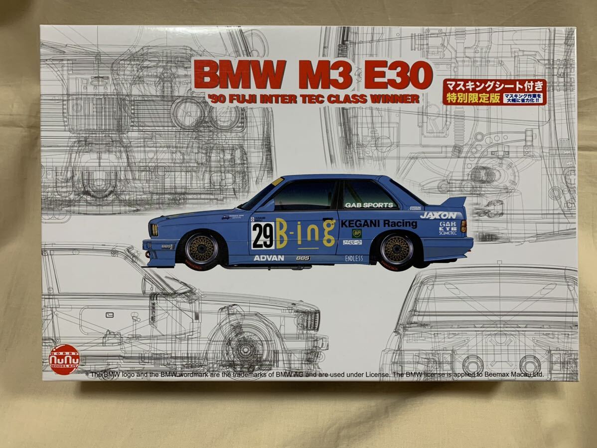 プラッツ nunu 1/24 BMW E30 「B-ing」 マスキングシート付き未組立 _画像1