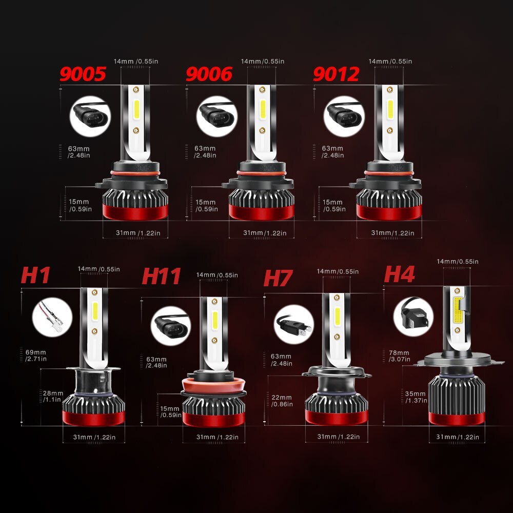 ヘッドライト ロービームバルブ LED H11 アイ HA1W 三菱 H18.1～H25.9 20000lm SPEVERT_画像6