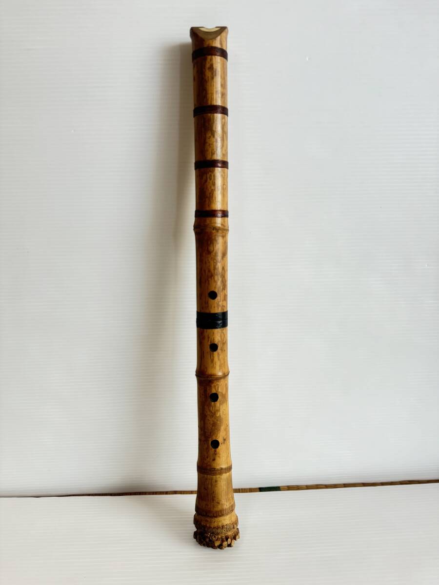 Ｌ226　尺八　和楽器　木管楽器　能　狂言　伝統芸能　全長61㎝_画像1
