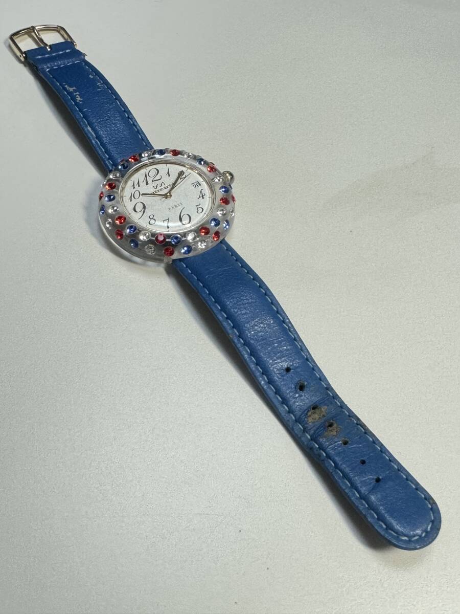 Ｌ245　腕時計　bonbon watch/ボンボンウォッチ　Alexandra PARIS/アレクサンドラ　MADE IN FRANCE ラインストーン　デイト　クォーツ　3針