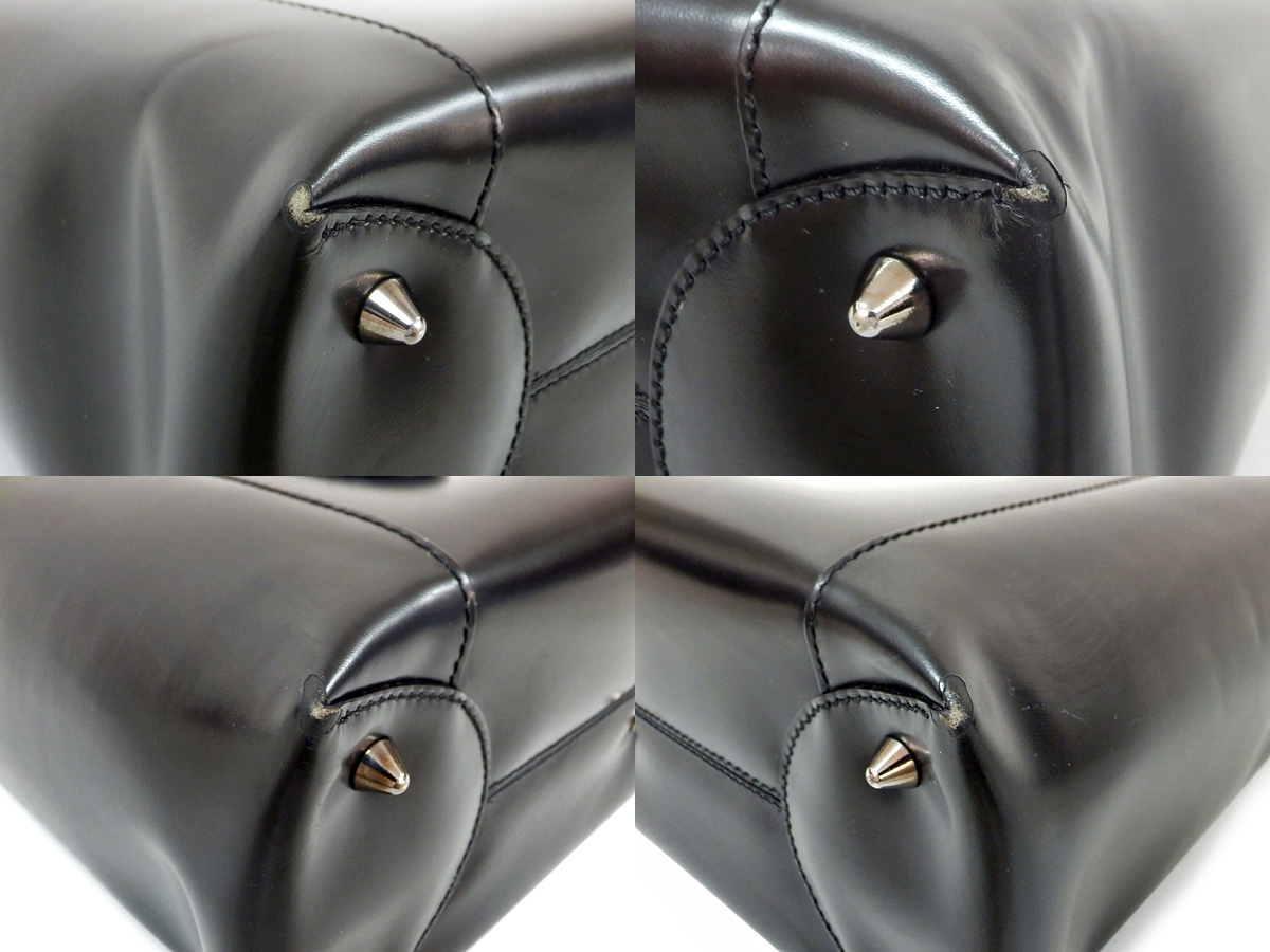 4MV Christian Dior ディオール マリスパール 2way ハンドバッグ ショルダーバッグ 黒 ブラック 製造証明書・保存袋・鍵付き_画像8