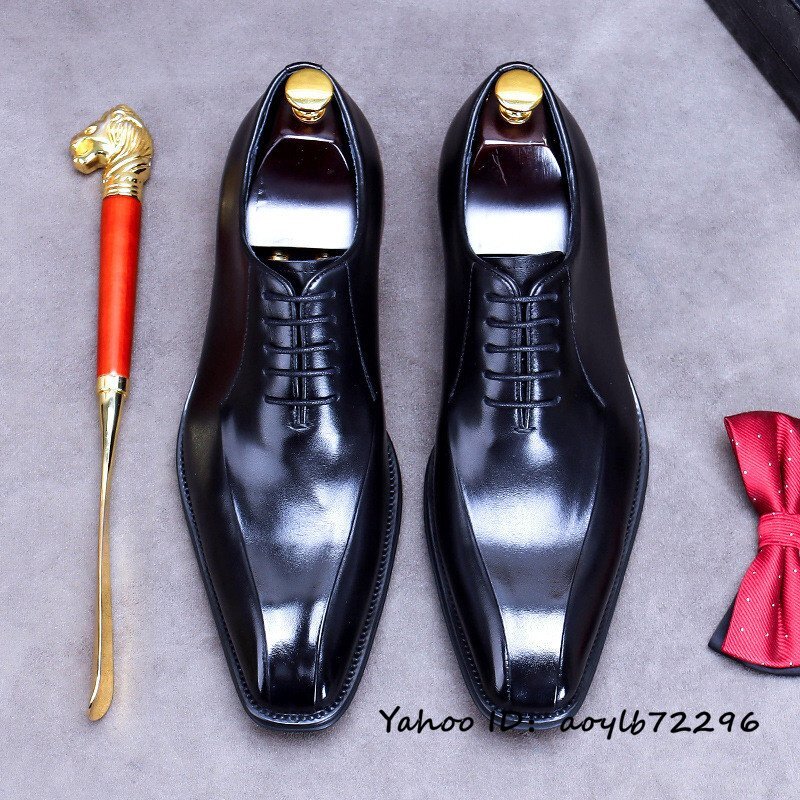 最高級★新品 ビジネスシューズ メンズ 本革 レザーシューズ 上質 超希少 イギリス風 紳士靴 モンクストラップ フォーマル ブラック 26.5cm