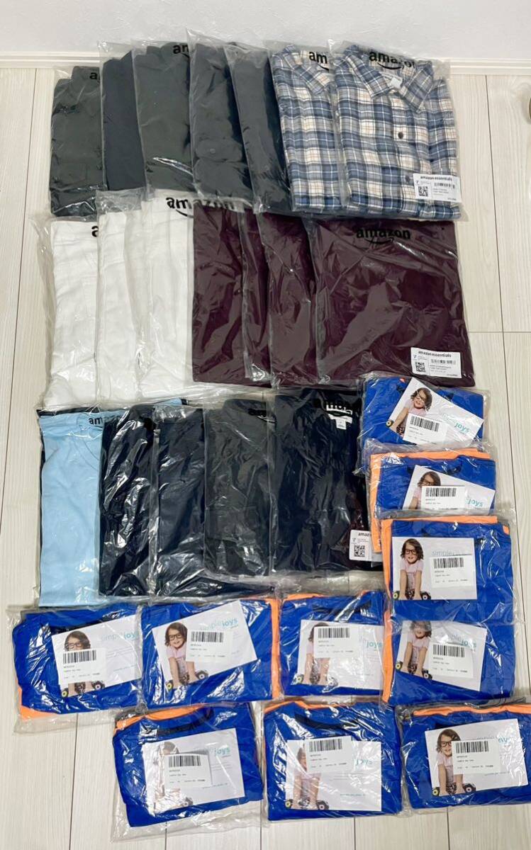 【新品】洋服 まとめ売り Amazon essentials レディース セーター キッズ Carter's Tシャツ メンズ ボトムス 50枚 セット 131の画像1