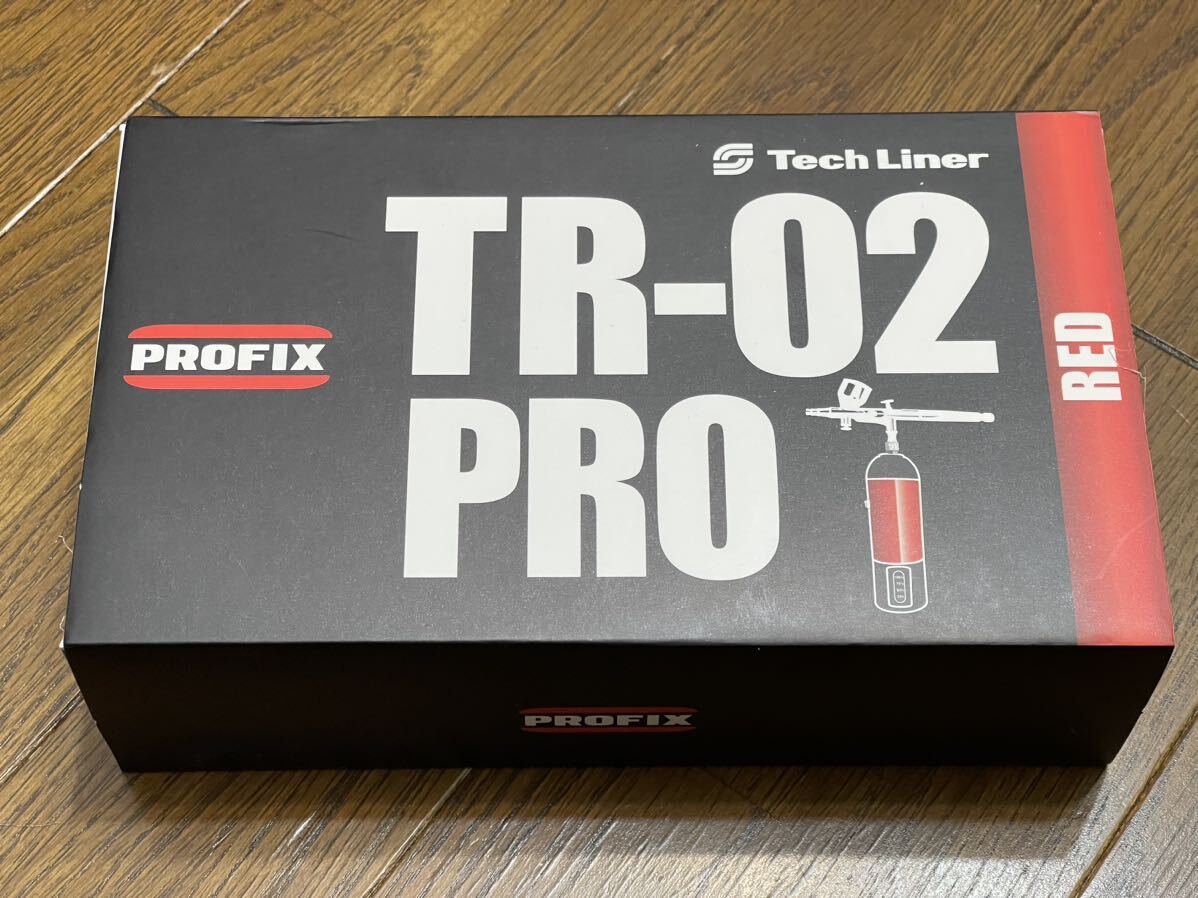 RAYWOOD PROFIX Tech Liner TR-02 PRO RED エアブラシ 充電式コンプレッサー USB type-C 口径0.3mm 中古美品 (開封のみ未使用)の画像2