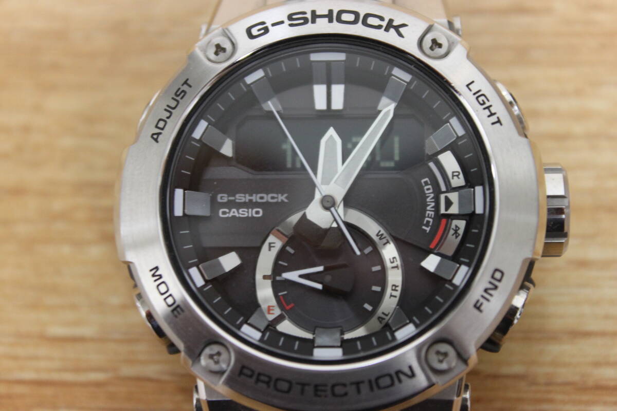 〇中古品 保管品 動作確認済 CASIO カシオ G-SHOCK ジーショック G-STEEL GST-B200 タフソーラー Bluetooth 腕時計/激安1円スタート_画像2